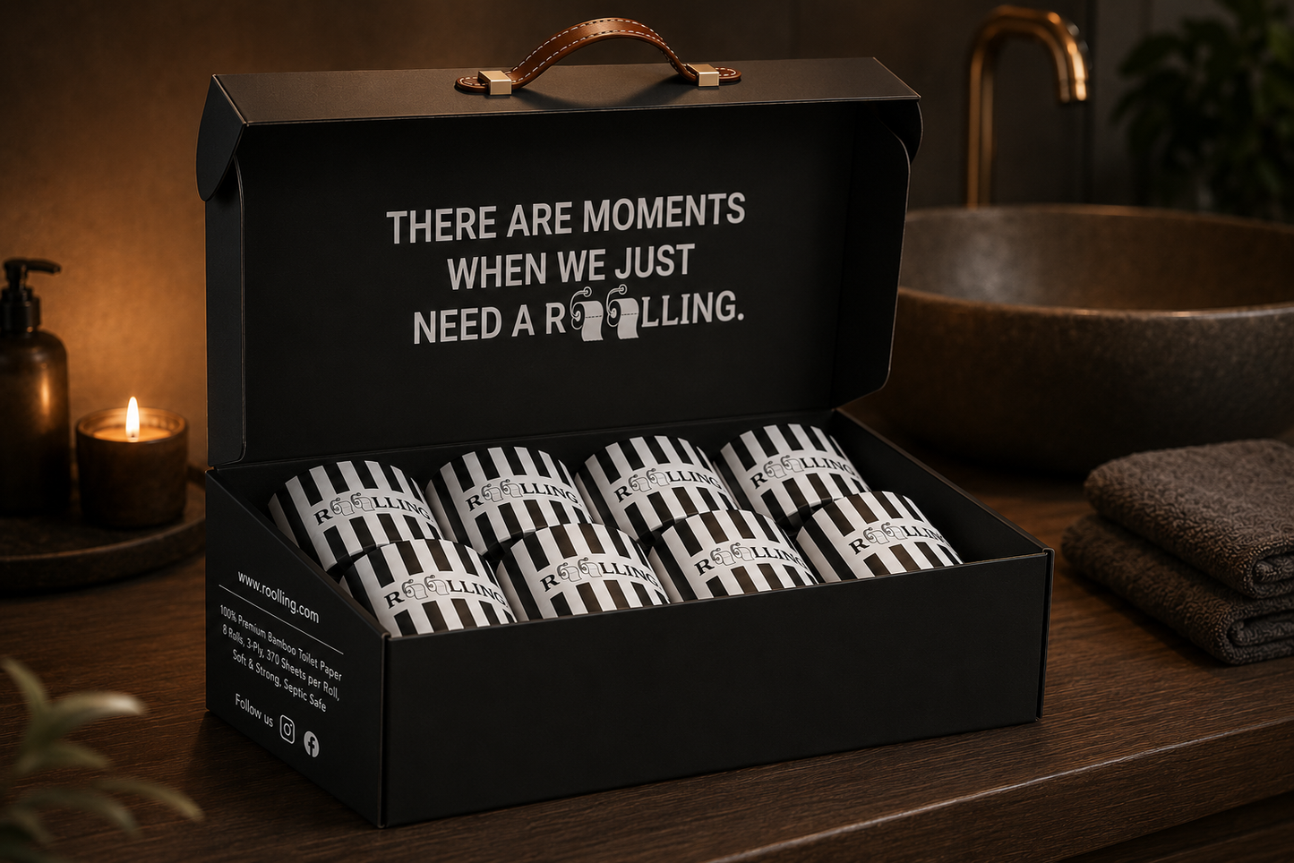 Toilet Paper — 8 Rolls - PRESTIGE - Special Gift Box